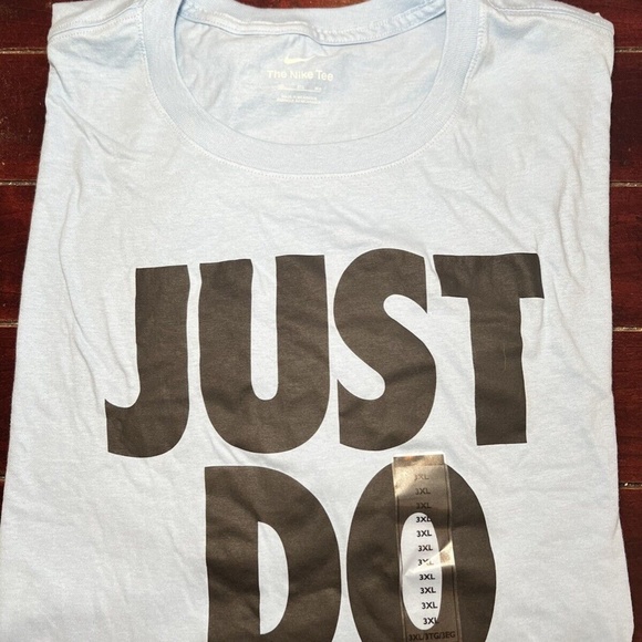 Nike Just Do it Sportswear JDI Light Baby Blue Men's Size 3XL T Shirt Tee - Picture 4 of 7